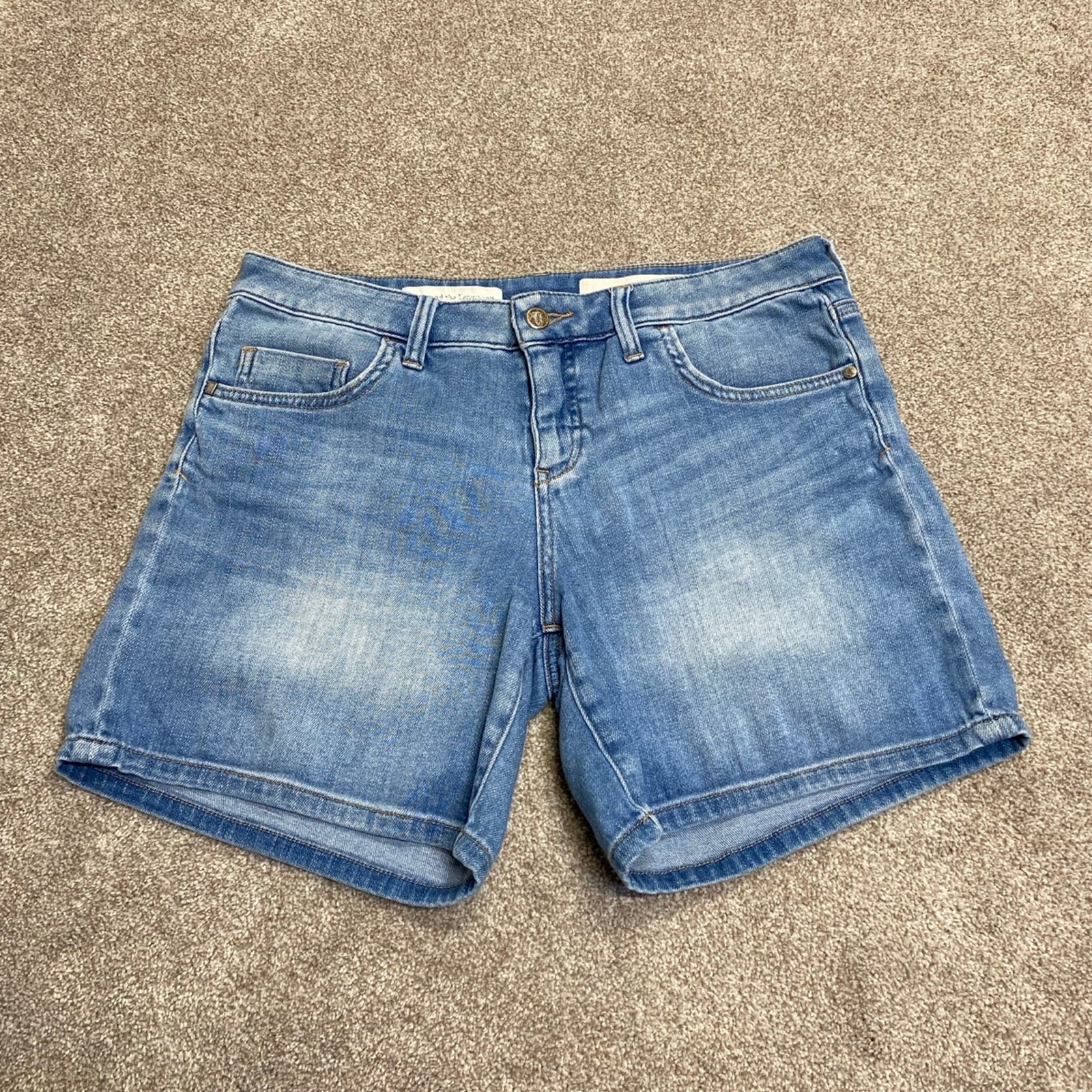 Anthropologie Cuffed Bermuda Pilcro And The Letterpress 29 Denim Shorts Midwash